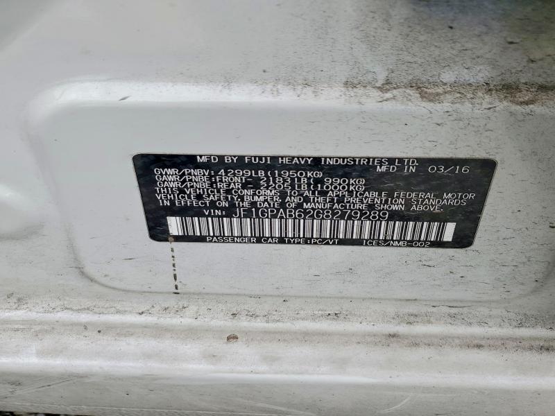 Продажа на аукционе авто 2016 Subaru Impreza, vin: JF1GPAB62G8279289, номер лота: 56836156