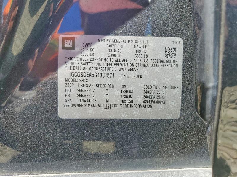 Продажа на аукционе авто 2016 Chevrolet Colorado, vin: 1GCGSCEA5G1381571, номер лота: 58095576