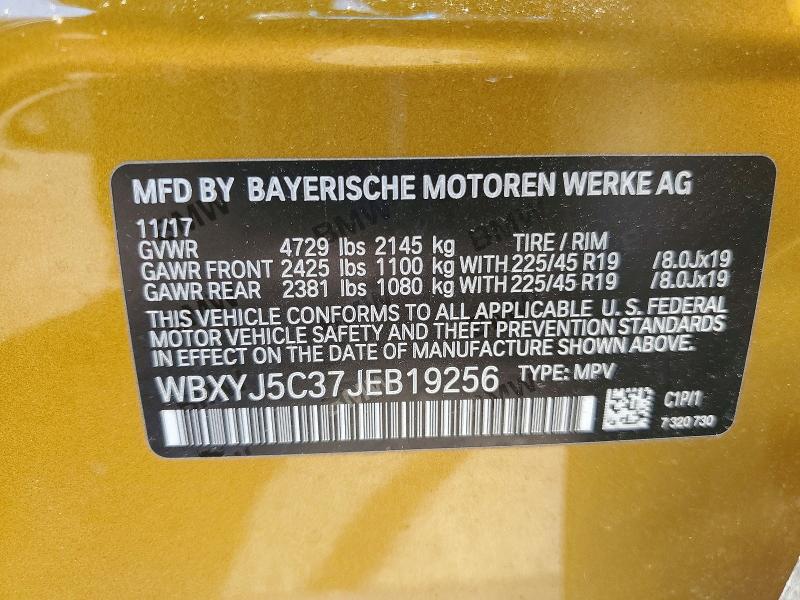 Продажа на аукционе авто 2018 Bmw X2, vin: WBXYJ5C37JEB19256, номер лота: 57826766