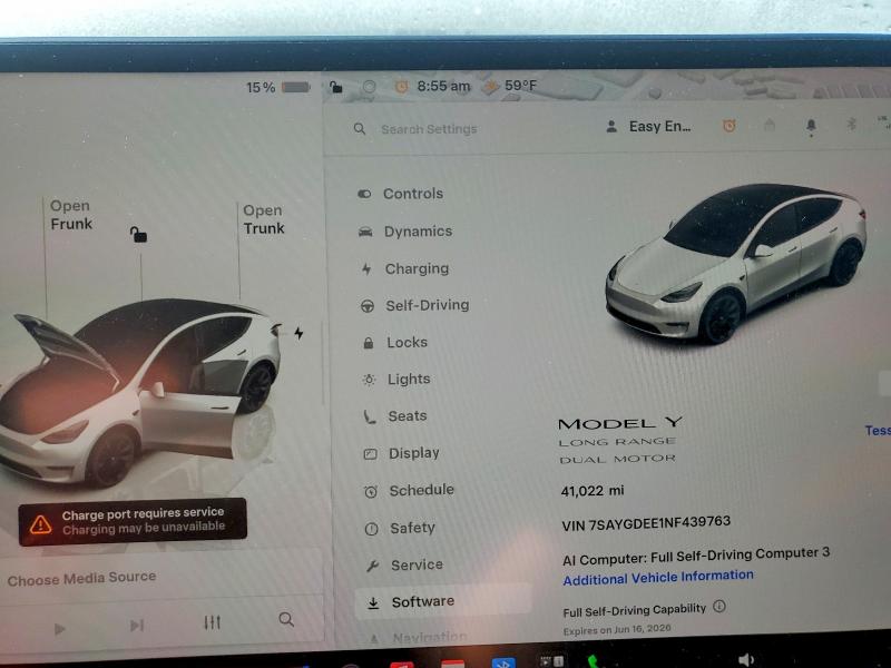 Aukcja sprzedaży 2022 Tesla Model Y, vin: 7SAYGDEE1NF439763, numer aukcji: 54544266