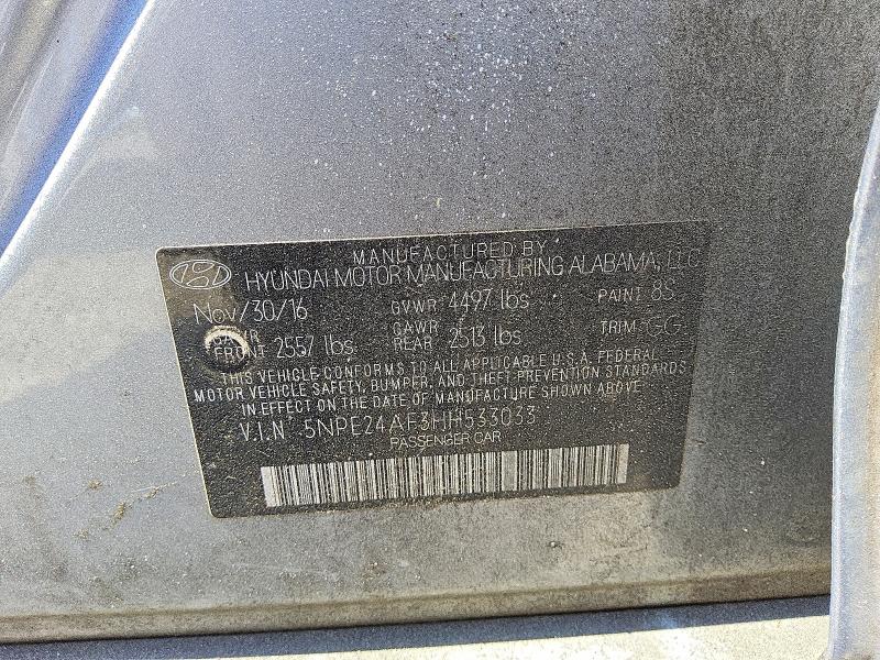 Aukcja sprzedaży 2017 Hyundai Sonata, vin: 5NPE24AF3HH533033, numer aukcji: 56181066