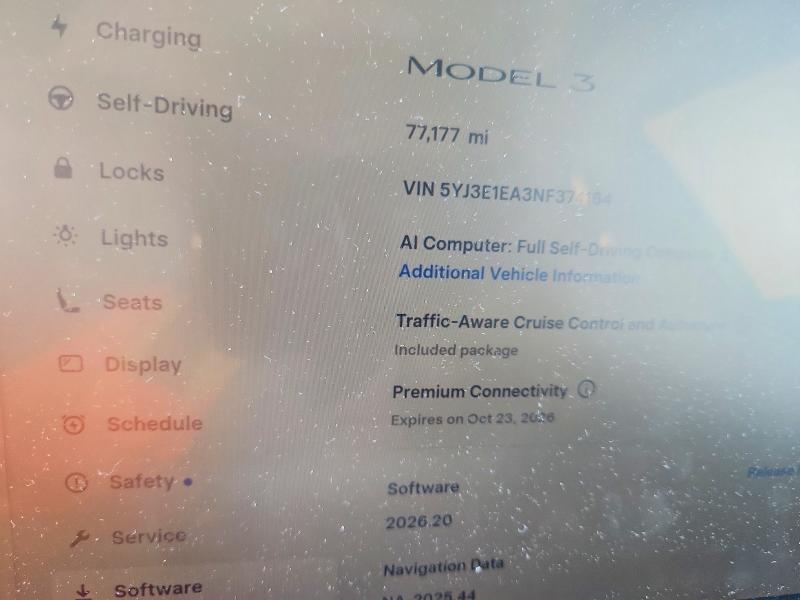 Aukcja sprzedaży 2022 Tesla Model 3, vin: 5YJ3E1EA3NF374164, numer aukcji: 58992726