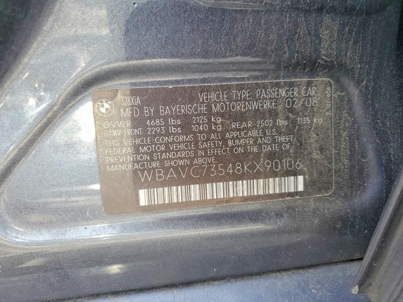 Продажа на аукционе авто 2008 Bmw 328, vin: WBAVC73548KX90106, номер лота: 55896546