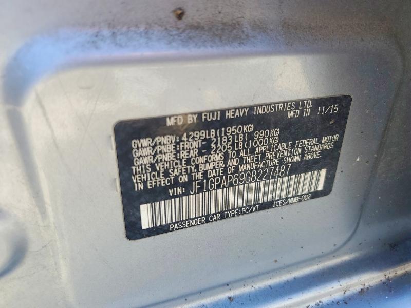 Продажа на аукционе авто 2016 Subaru Impreza, vin: JF1GPAP69G8227487, номер лота: 58198906