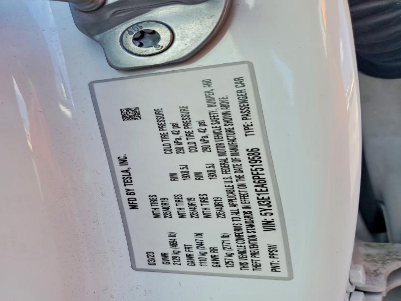 Продаж на аукціоні авто 2023 Tesla Model 3, vin: 5YJ3E1EA6PF519586, номер лоту: 56663296
