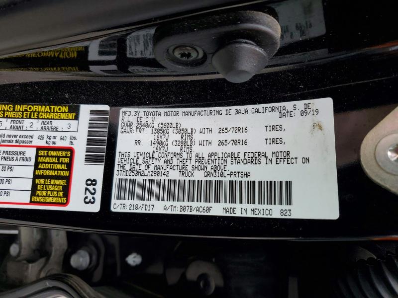 Продажа на аукционе авто 2020 Toyota Tacoma, vin: 3TMDZ5BN2LM080142, номер лота: 58767966