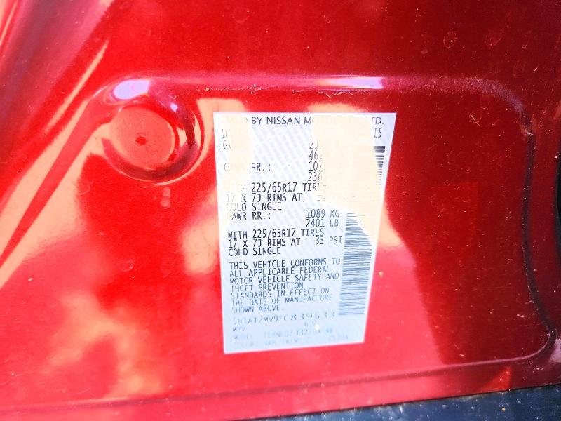 Продаж на аукціоні авто 2015 Nissan Rogue, vin: 5N1AT2MV9FC839533, номер лоту: 57597416