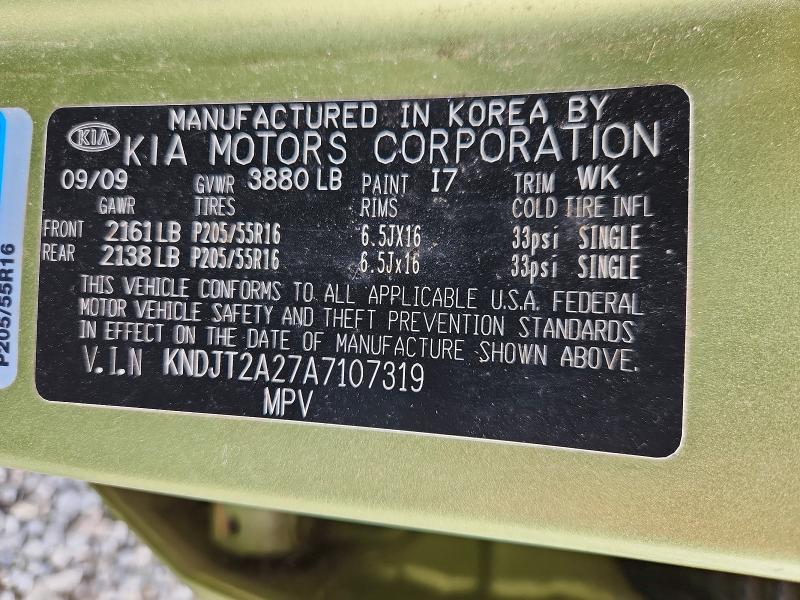 Aukcja sprzedaży 2010 Kia Soul, vin: KNDJT2A27A7107319, numer aukcji: 58604666