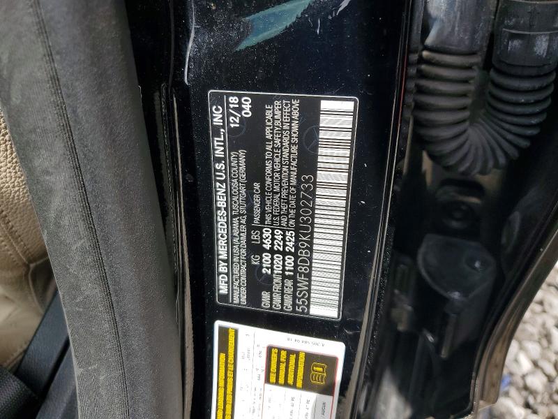 Продажа на аукционе авто 2019 Mercedes-benz C, vin: 55SWF8DB9KU302733, номер лота: 56788786