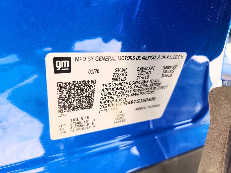 56150596 :رقم المزاد ، 3GNKBCR49TS150400 vin ، 2026 Chevrolet Blazer مزاد بيع