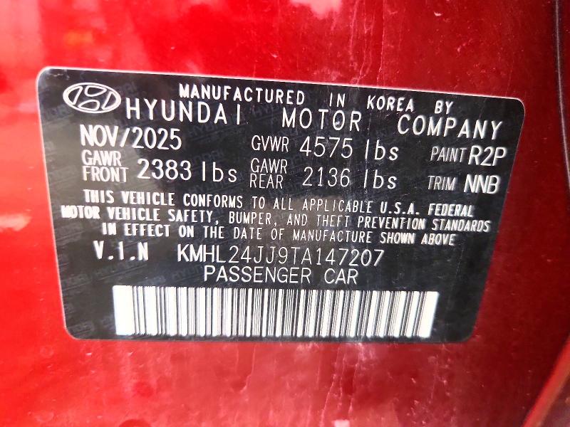 Продажа на аукционе авто 2026 Hyundai Sonata Hybrid, vin: KMHL24JJ9TA147207, номер лота: 59145956