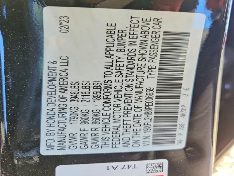 Aukcja sprzedaży 2023 Honda Civic, vin: 19XFL2H88PE006959, numer aukcji: 57273176