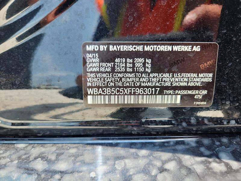 Продажа на аукционе авто 2015 Bmw 328, vin: WBA3B5C5XFF963017, номер лота: 58640796