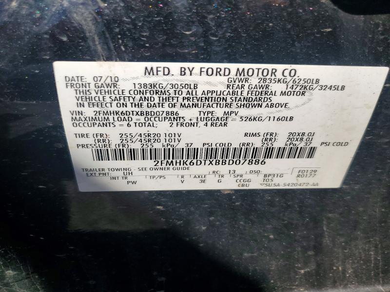 Aukcja sprzedaży 2011 Ford Flex, vin: 2FMHK6DTXBBD07886, numer aukcji: 57332826
