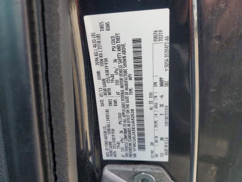 Aukcja sprzedaży 2014 Ford Escape, vin: 1FMCU0JX5EUA52538, numer aukcji: 58458916