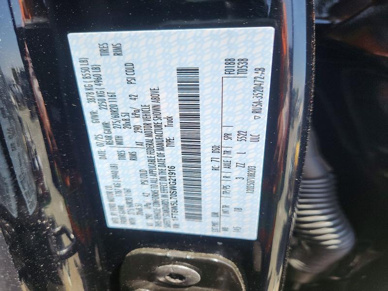 Aukcja sprzedaży 2025 Ford F150, vin: 1FT6W5L70SWG21916, numer aukcji: 55469616