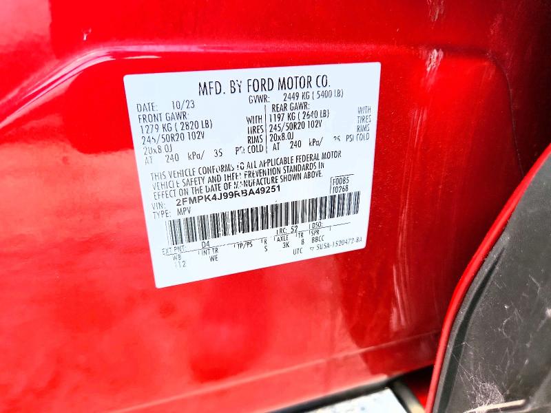 Продаж на аукціоні авто 2024 Ford Edge, vin: 2FMPK4J99RBA49251, номер лоту: 55944866