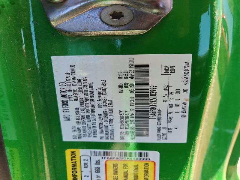 Продаж на аукціоні авто 2019 Ford Mustang, vin: 1FA6P8CF2K5103999, номер лоту: 55901716