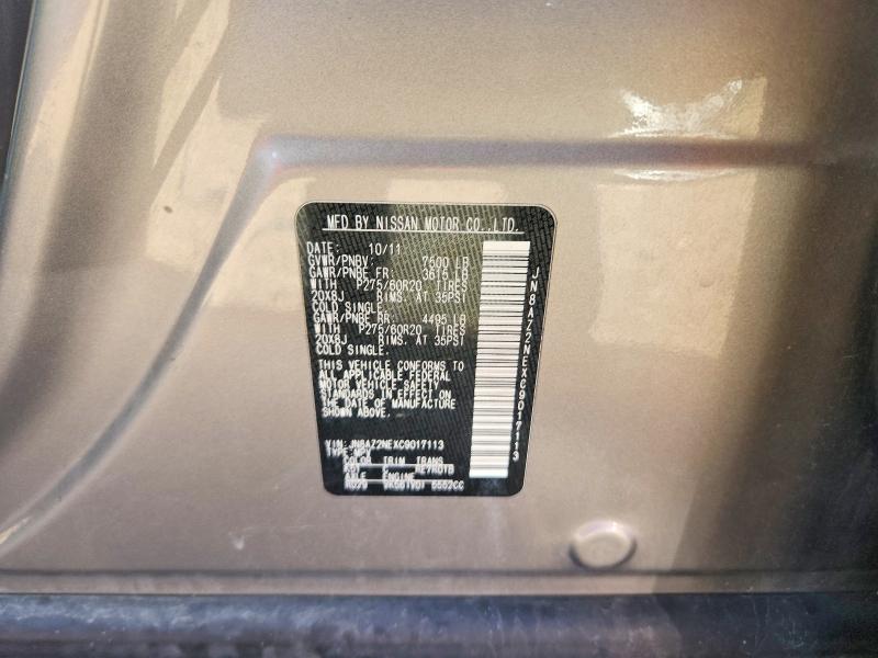 Продажа на аукционе авто 2012 Infiniti Qx56, vin: JN8AZ2NEXC9017113, номер лота: 56647136