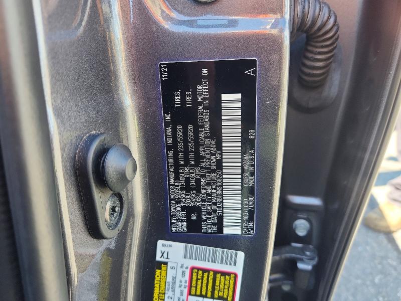 Продаж на аукціоні авто 2022 Toyota Highlander, vin: 5TDJZRBH8NS168250, номер лоту: 57859166