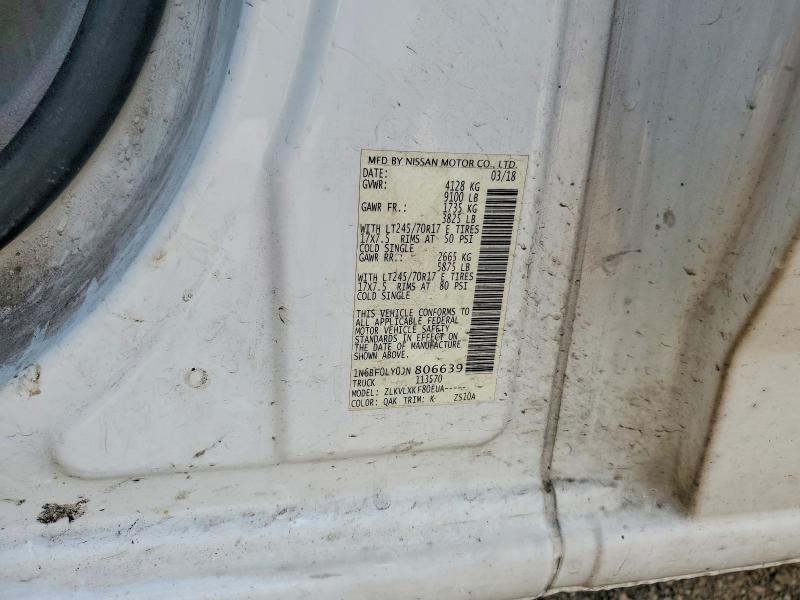 Продаж на аукціоні авто 2018 Nissan Nv, vin: 1N6BF0LY0JN806639, номер лоту: 56617196