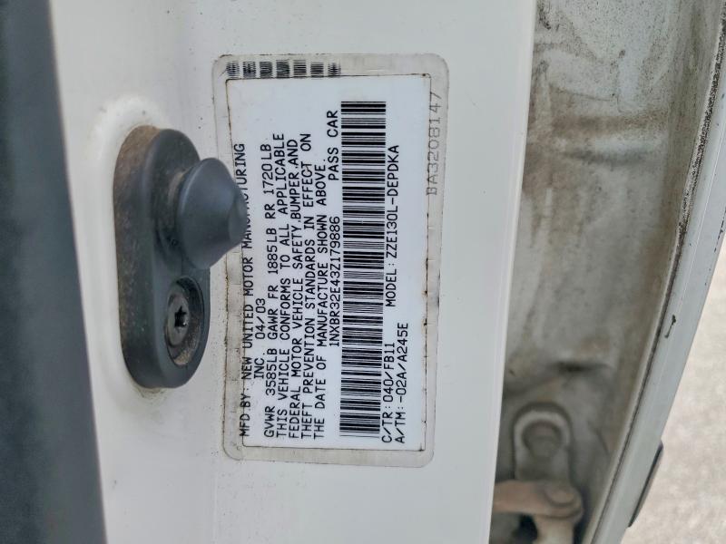 Aukcja sprzedaży 2003 Toyt Corolla, vin: 1NXBR32E43Z179886, numer aukcji: 55825126