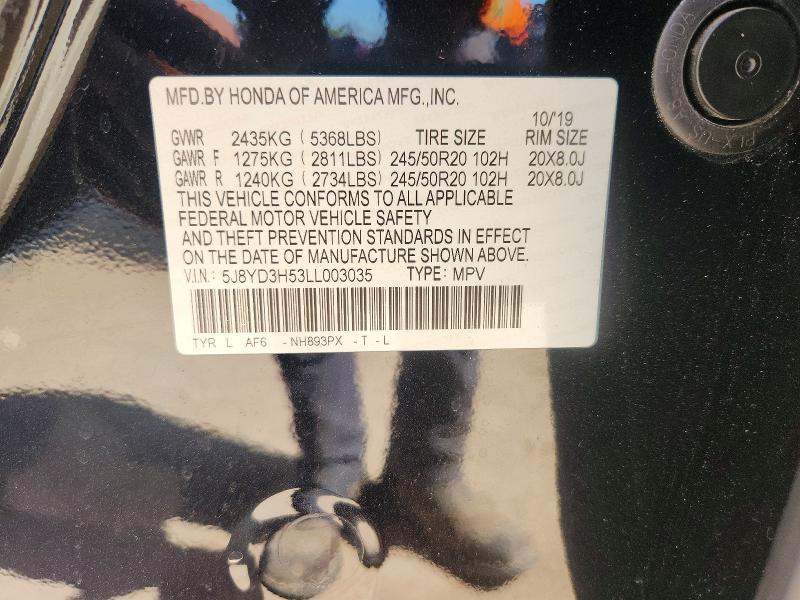 Aukcja sprzedaży 2020 Acura Mdx, vin: 5J8YD3H53LL003035, numer aukcji: 56456656
