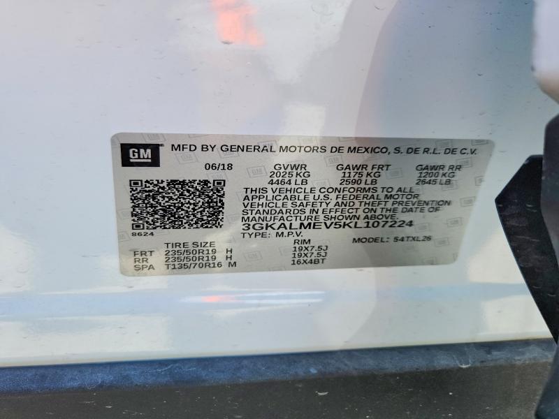 54837236 :رقم المزاد ، 3GKALMEV5KL107224 vin ، 2019 Gmc Terrain مزاد بيع