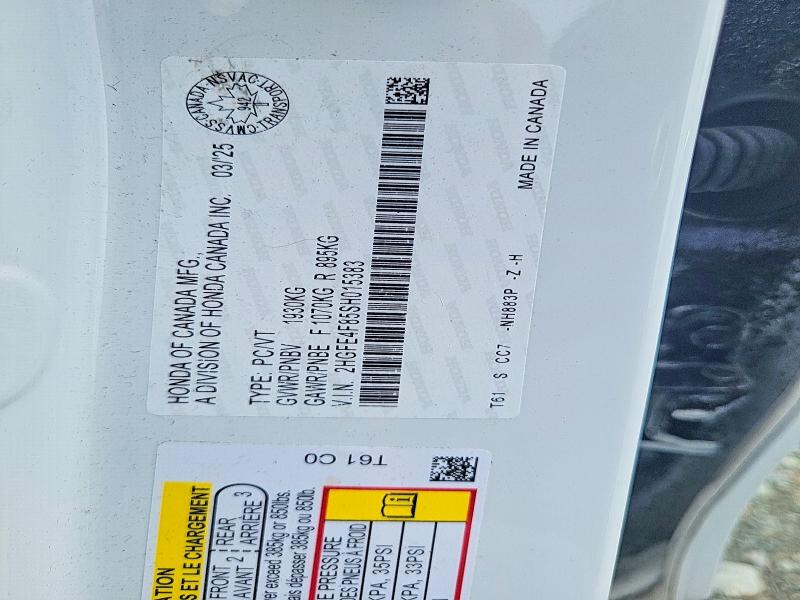 Продажа на аукционе авто 2025 Honda Civic, vin: 2HGFE4F85SH015383, номер лота: 54594686