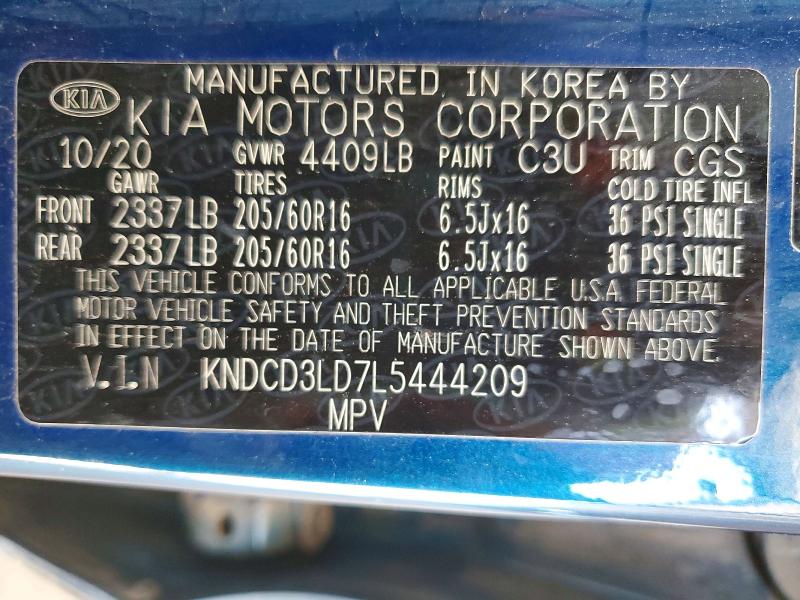 Aukcja sprzedaży 2020 Kia Niro, vin: KNDCD3LD7L5444209, numer aukcji: 57209916