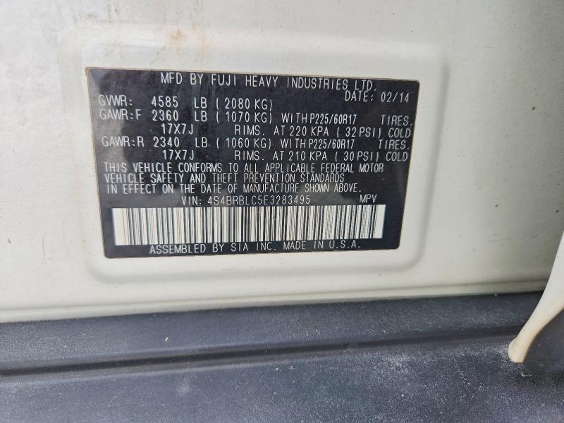 Продажа на аукционе авто 2014 Subaru Outback, vin: 4S4BRBLC5E3283495, номер лота: 55492386