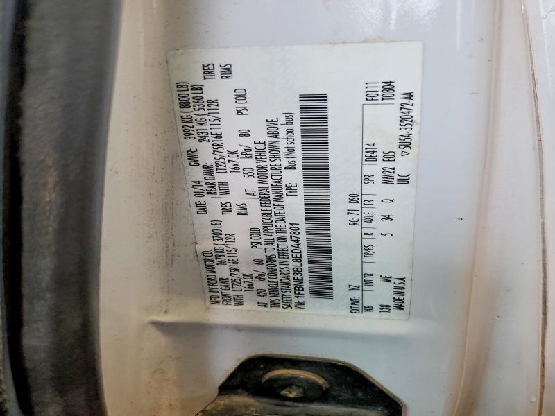 58738816 :رقم المزاد ، 1FBNE3BL8EDA47801 vin ، 2014 Ford Econoline مزاد بيع