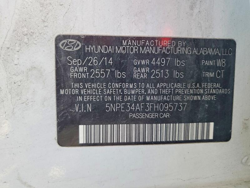 Aukcja sprzedaży 2015 Hyundai Sonata, vin: 5NPE34AF3FH095737, numer aukcji: 55811326