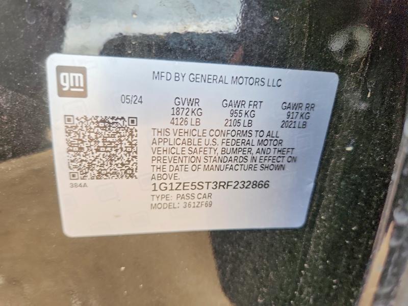 Продаж на аукціоні авто 2024 Chevrolet Malibu, vin: 1G1ZE5ST3RF232866, номер лоту: 58818996