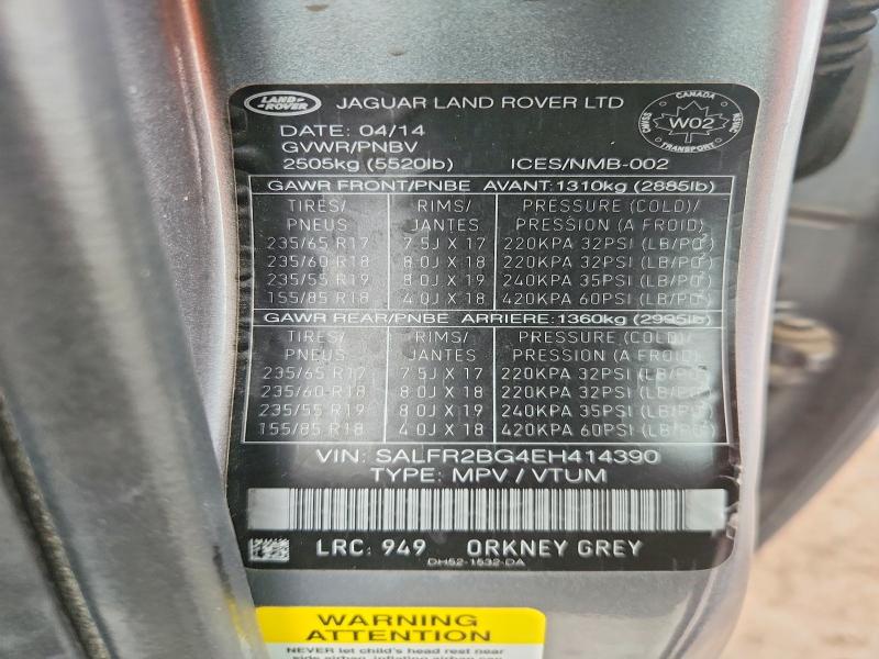 Продаж на аукціоні авто 2014 Land Rover Lr2, vin: SALFR2BG4EH414390, номер лоту: 57358306