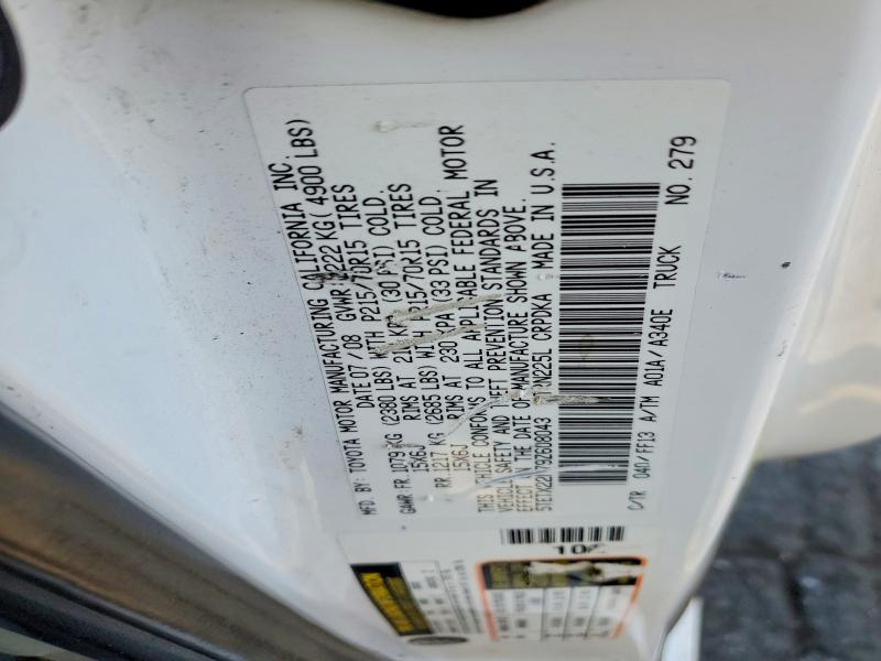 Auction sale of the 2009 Toyota Tacoma, vin: 5TETX22N79Z608043, lot number: 56456486