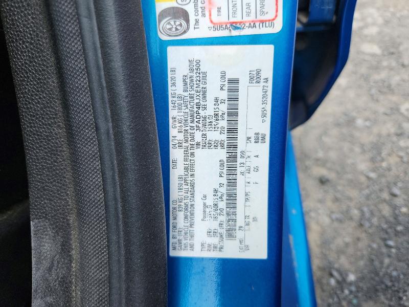 55175326 :رقم المزاد ، 3FADP4BJXEM232500 vin ، 2014 Ford Fiesta مزاد بيع