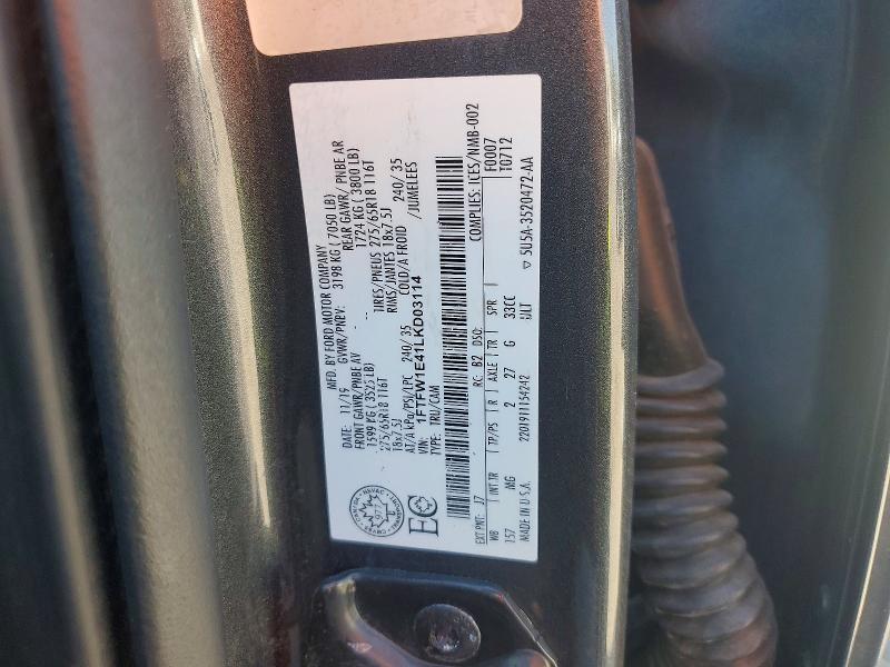 Aukcja sprzedaży 2020 Ford F150, vin: 1FTFW1E41LKD03114, numer aukcji: 57291256