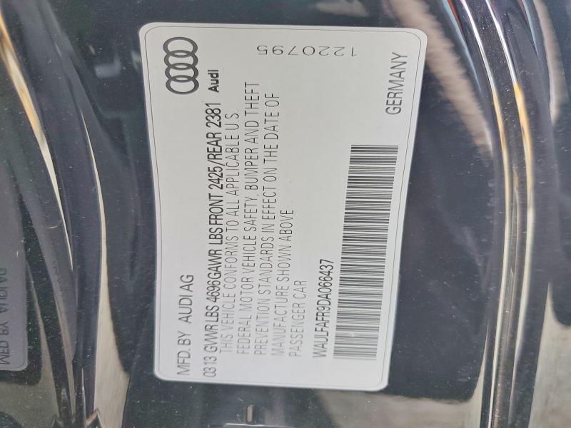 Aukcja sprzedaży 2013 Audi A5, vin: WAULFAFR9DA066437, numer aukcji: 57039396
