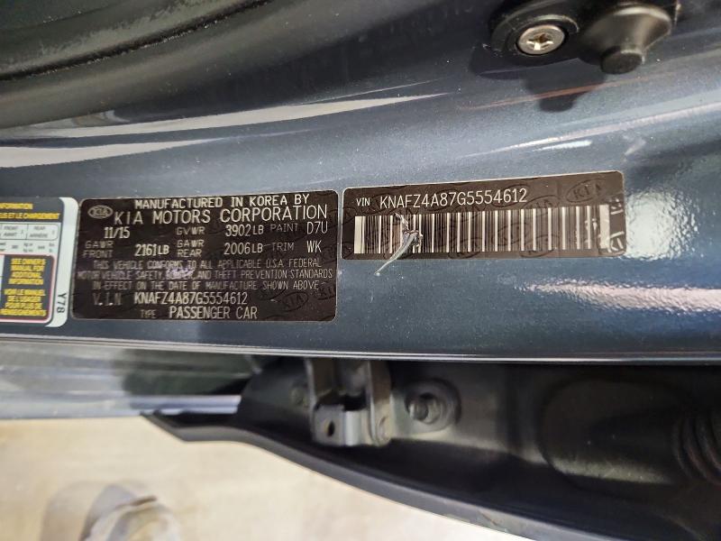 Продажа на аукционе авто 2016 Kia Forte, vin: KNAFZ4A87G5554612, номер лота: 58831186