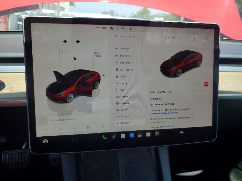 Продажа на аукционе авто 2022 Tesla Model 3, vin: 5YJ3E1EA8NF371051, номер лота: 56150576