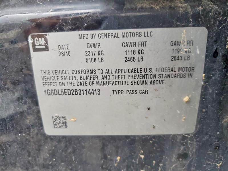 58289286 :رقم المزاد ، 1G6DL5ED2B0114413 vin ، 2011 Cadillac Cts مزاد بيع