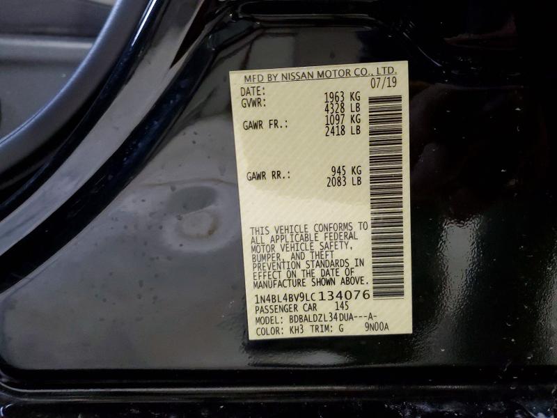 Продаж на аукціоні авто 2020 Nissan Altima, vin: 1N4BL4BV9LC134076, номер лоту: 58882246