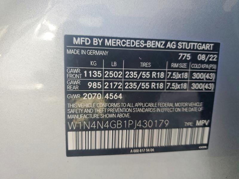Auction sale of the 2023 Mercedes-benz Gla, vin: W1N4N4GB1PJ430179, lot number: 56544146