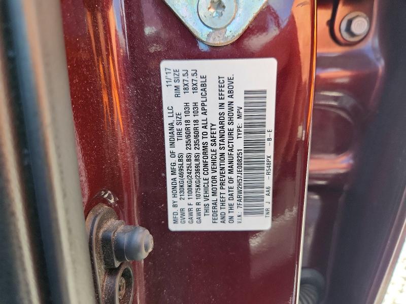Aukcja sprzedaży 2018 Honda Cr-v Ex, vin: 7FARW2H57JE008251, numer aukcji: 57649926