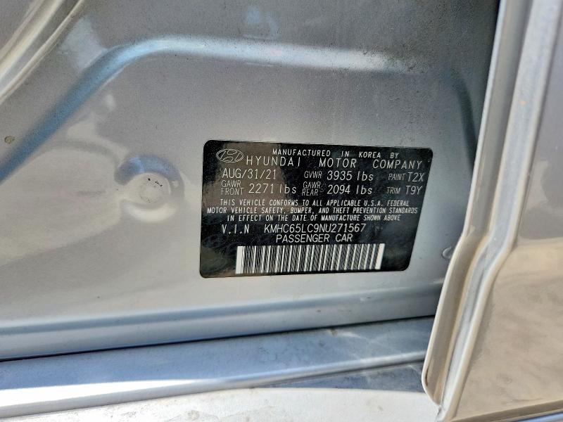 Продажа на аукционе авто 2022 Hyundai Ioniq, vin: KMHC65LC9NU271567, номер лота: 58390286