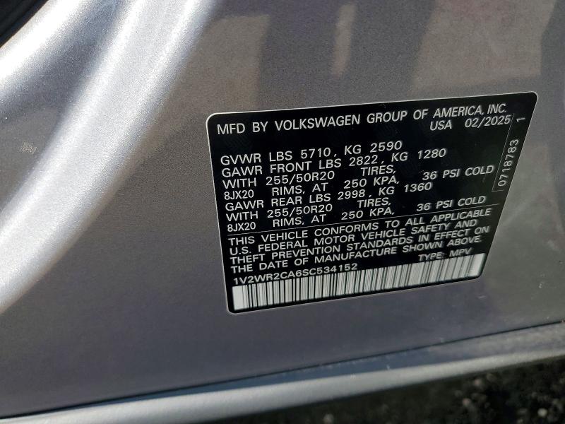 Aukcja sprzedaży 2025 Volkswagen Atlas, vin: 1V2WR2CA6SC534152, numer aukcji: 59029336