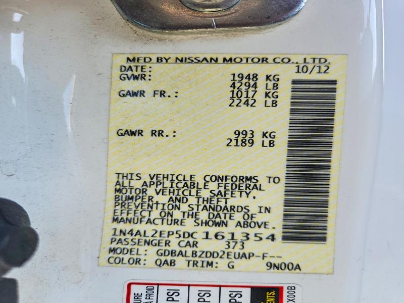 Продажа на аукционе авто 2013 Nissan Altima, vin: 1N4AL2EP5DC161354, номер лота: 58602856