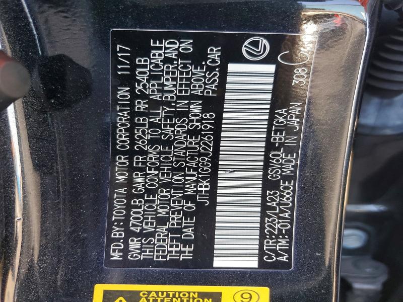 Продаж на аукціоні авто 2018 Lexus Es, vin: JTHBK1GG9J2261918, номер лоту: 58789776