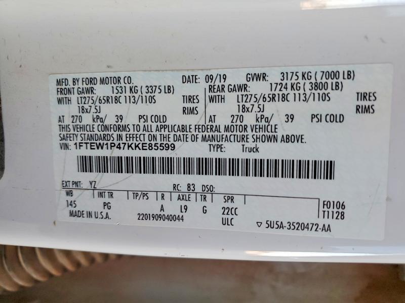 Продажа на аукционе авто 2019 Ford F150, vin: 1FTEW1P47KKE85599, номер лота: 57441846